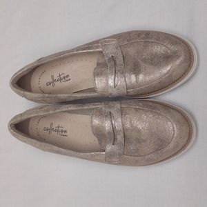 Clarks Sharon Ranch Wedge Penny Loafer